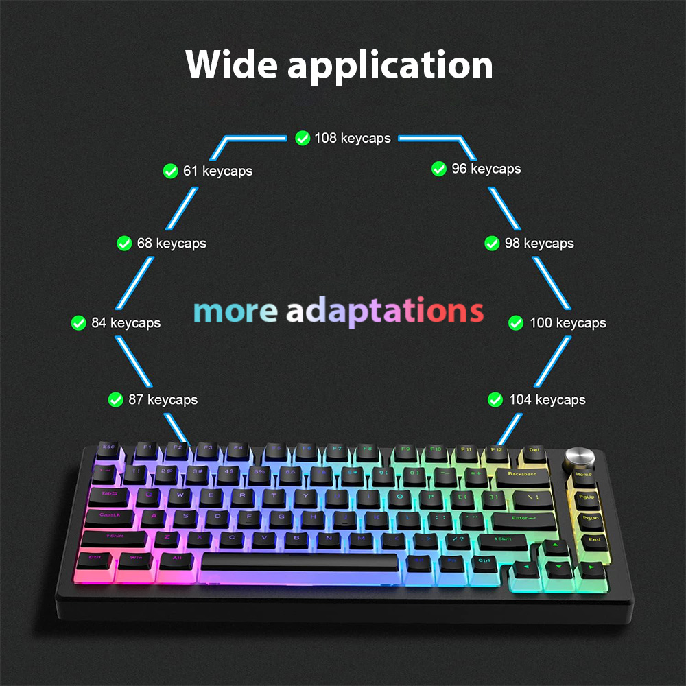 129 Tuşları Puding Keycaps PBT - Gaming Accessories Aesthetic incelemesi ve fiyatı